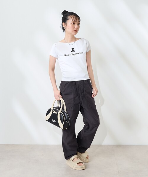 【Rest&Recreation】24HS★LOGO LIP NECK T-SHIRT Rest&Recreation】24HS☆LOGO LIP NECK T-SHIRT (Rest