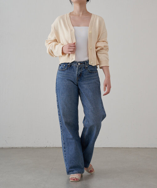 russet（ラシット）の「【再値下げ】[日本製]ニットカーディガン（カーディガン/ボレロ・レディース・アイボリー/グレイッシュベージュ・FREE）」の6枚目の写真