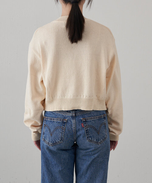 russet（ラシット）の「【再値下げ】[日本製]ニットカーディガン（カーディガン/ボレロ・レディース・アイボリー/グレイッシュベージュ・FREE）」の11枚目の写真