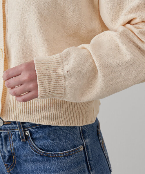 russet（ラシット）の「【再値下げ】[日本製]ニットカーディガン（カーディガン/ボレロ・レディース・アイボリー/グレイッシュベージュ・FREE）」の14枚目の写真