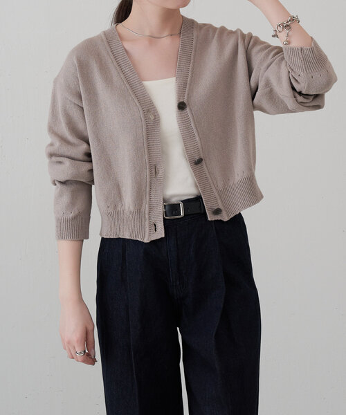 russet（ラシット）の「【再値下げ】[日本製]ニットカーディガン（カーディガン/ボレロ・レディース・アイボリー/グレイッシュベージュ・FREE）」の17枚目の写真