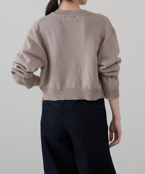 russet（ラシット）の「【再値下げ】[日本製]ニットカーディガン（カーディガン/ボレロ・レディース・アイボリー/グレイッシュベージュ・FREE）」の19枚目の写真