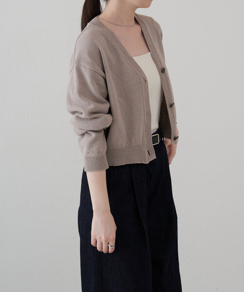 russet（ラシット）の「【再値下げ】[日本製]ニットカーディガン（カーディガン/ボレロ・レディース・アイボリー/グレイッシュベージュ・FREE）」の21枚目の写真
