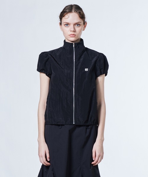 DOUBLE STANDARD CLOTHING（ダブルスタンダードクロージング）の「グロッシータフタジャケット（ブルゾン・レディース・ブラック/グリーン・36/38）」の2枚目の写真
