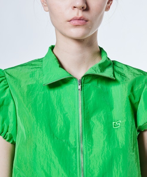 DOUBLE STANDARD CLOTHING（ダブルスタンダードクロージング）の「グロッシータフタジャケット（ブルゾン・レディース・ブラック/グリーン・36/38）」の10枚目の写真
