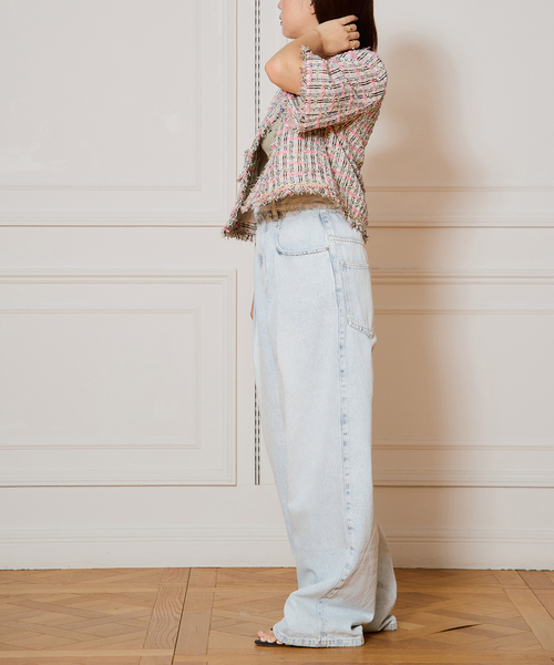 IENA LA BOUCLE(イエナラブークル)の「IENA LA BOUCLE LINTON TWEED ハーフスリーブジャケット(その他アウター・レディース・ピンク系その他・FREE)」の15枚目の写真