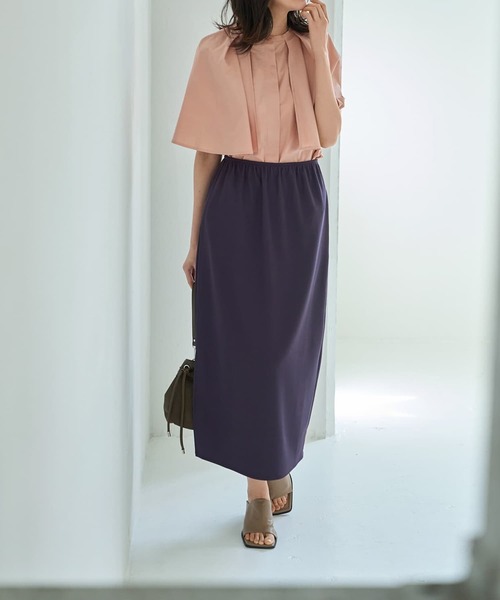 STYLE DELI(スタイルデリ)の「【LUXE】キラキラシアーとリブ生地のスカートセット(スカート・レディース・チャコールグレー/ブラウン系その他・1/2)」の18枚目の写真