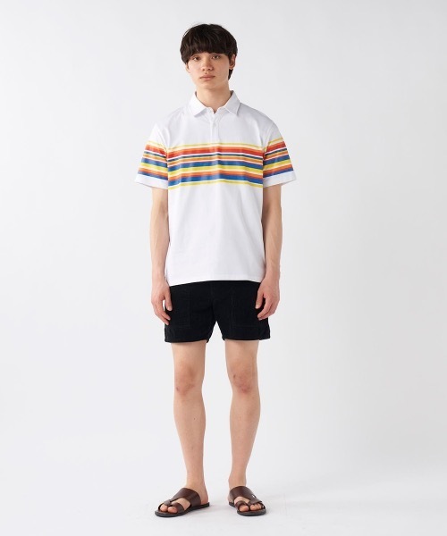 Ocean Pacific(オーシャンパシフィック)の「【OP/オーピー】レインボーポロシャツ(シャツ/ブラウス・メンズ・ホワイト/ブラック・LARGE/MEDIUM/X-LARGE)」の6枚目の写真