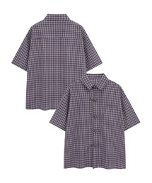 aimoha | チャイナボタンチェックシャツ (SS)(シャツ/ブラウス)