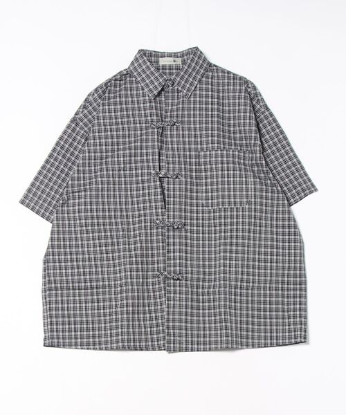 aimoha（アイモハ）の「チャイナボタンチェックシャツ (SS)（シャツ/ブラウス・メンズ・ブラック/ネイビー・LARGE/MEDIUM）」の15枚目の写真