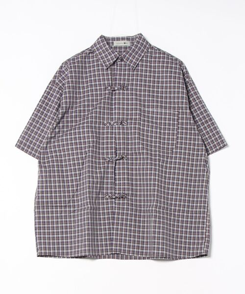 aimoha（アイモハ）の「チャイナボタンチェックシャツ (SS)（シャツ/ブラウス・メンズ・ブラック/ネイビー・LARGE/MEDIUM）」の16枚目の写真