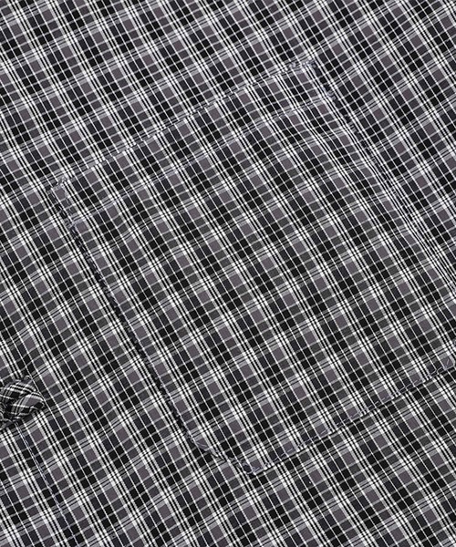 aimoha（アイモハ）の「チャイナボタンチェックシャツ (SS)（シャツ/ブラウス・メンズ・ブラック/ネイビー・LARGE/MEDIUM）」の5枚目の写真