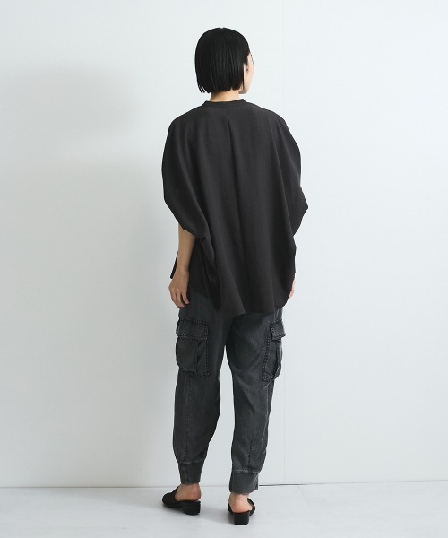 VICKY / ビッキー タンブラーブッチャーブラウス≪セットアップ対応/手洗い可能≫ タンブラーブッチャーブラウス≪セットアップ対応/手洗い可能