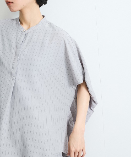 VICKY / ビッキー タンブラーブッチャーブラウス≪セットアップ対応/手洗い可能≫ タンブラーブッチャーブラウス≪セットアップ対応/手洗い可能