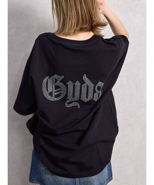 GYDA(ジェイダ)の「BACK GYDA bijou BIG Tシャツ(Tシャツ/カットソー・レディース・ブラック/オフホワイト・FREE)」の12枚目の写真
