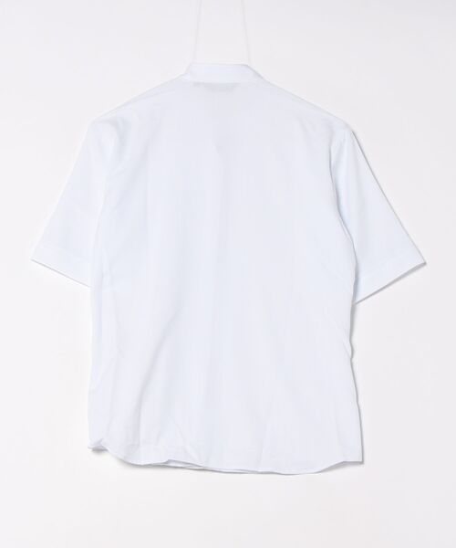 TOKYO SHIRTS（トウキョウシャツ）の「【吸水速乾】【COFREX】スタンド ピンタック五分袖ブラウス  レディースシャツ（シャツ/ブラウス・レディース・グレー・M/LL/XL/S/L）」の2枚目の写真