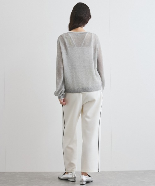 ketty(ケティ)の「麻タッチハイショクプルオーバー≪手洗い可能≫(ニット/セーター・レディース・オフホワイト/イエロー/ライトグレー・M)」の9枚目の写真