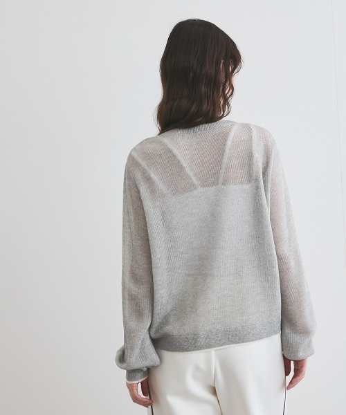 ketty(ケティ)の「麻タッチハイショクプルオーバー≪手洗い可能≫(ニット/セーター・レディース・オフホワイト/イエロー/ライトグレー・M)」の5枚目の写真