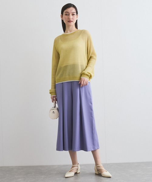 ketty(ケティ)の「麻タッチハイショクプルオーバー≪手洗い可能≫(ニット/セーター・レディース・オフホワイト/イエロー/ライトグレー・M)」の13枚目の写真