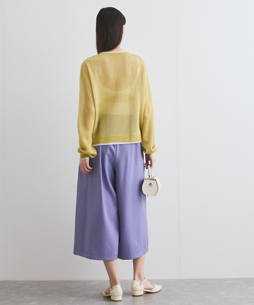 ketty(ケティ)の「麻タッチハイショクプルオーバー≪手洗い可能≫(ニット/セーター・レディース・オフホワイト/イエロー/ライトグレー・M)」の14枚目の写真