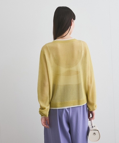 ketty(ケティ)の「麻タッチハイショクプルオーバー≪手洗い可能≫(ニット/セーター・レディース・オフホワイト/イエロー/ライトグレー・M)」の11枚目の写真