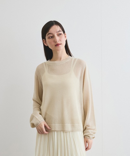 ketty(ケティ)の「麻タッチハイショクプルオーバー≪手洗い可能≫(ニット/セーター・レディース・オフホワイト/イエロー/ライトグレー・M)」の20枚目の写真