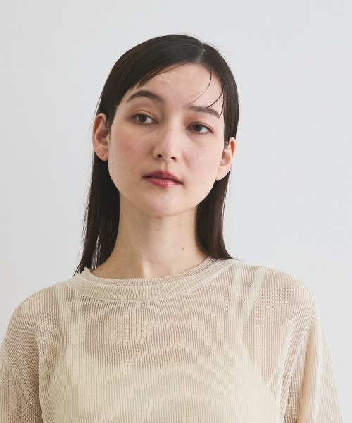 ketty(ケティ)の「麻タッチハイショクプルオーバー≪手洗い可能≫(ニット/セーター・レディース・オフホワイト/イエロー/ライトグレー・M)」の22枚目の写真