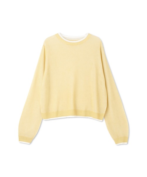 ketty(ケティ)の「麻タッチハイショクプルオーバー≪手洗い可能≫(ニット/セーター・レディース・オフホワイト/イエロー/ライトグレー・M)」の10枚目の写真