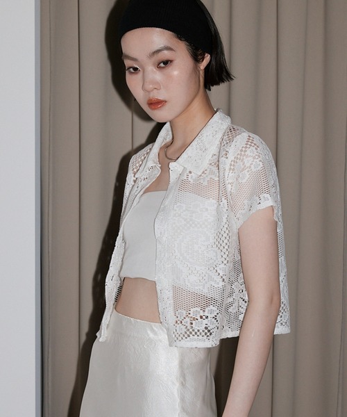 leimn（レイムン）の「【レースハーフスリーブシャツ】（シャツ/ブラウス・レディース・ホワイト/ブラック・FREE）」の11枚目の写真