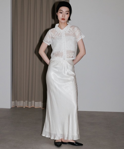 leimn（レイムン）の「【レースハーフスリーブシャツ】（シャツ/ブラウス・レディース・ホワイト/ブラック・FREE）」の5枚目の写真