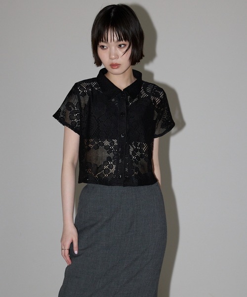 leimn（レイムン）の「【レースハーフスリーブシャツ】（シャツ/ブラウス・レディース・ホワイト/ブラック・FREE）」の22枚目の写真