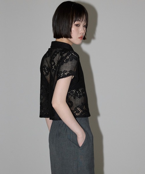 leimn（レイムン）の「【レースハーフスリーブシャツ】（シャツ/ブラウス・レディース・ホワイト/ブラック・FREE）」の21枚目の写真