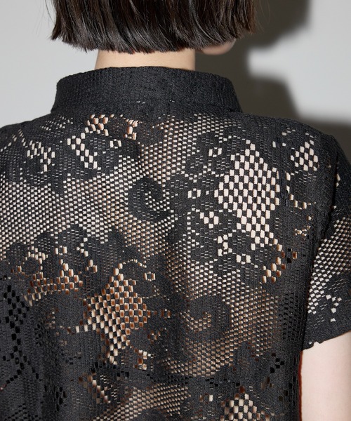 leimn（レイムン）の「【レースハーフスリーブシャツ】（シャツ/ブラウス・レディース・ホワイト/ブラック・FREE）」の17枚目の写真