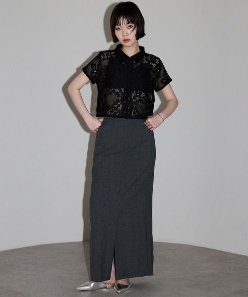 leimn（レイムン）の「【レースハーフスリーブシャツ】（シャツ/ブラウス・レディース・ホワイト/ブラック・FREE）」の15枚目の写真