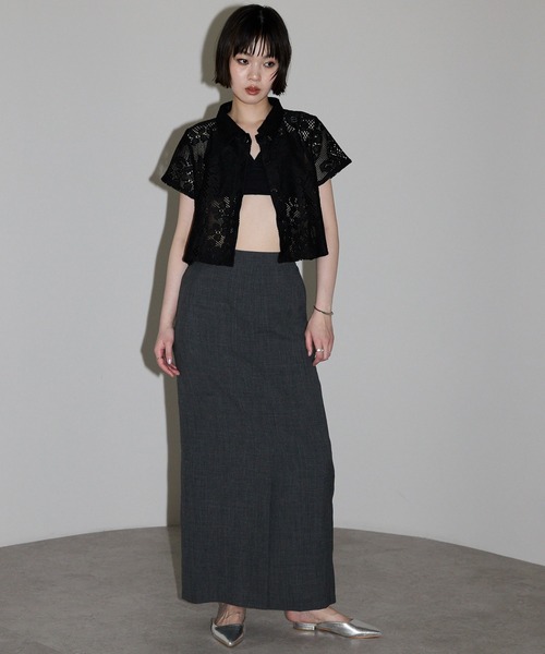 leimn（レイムン）の「【レースハーフスリーブシャツ】（シャツ/ブラウス・レディース・ホワイト/ブラック・FREE）」の14枚目の写真