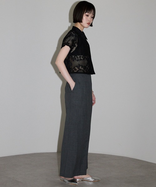 leimn（レイムン）の「【レースハーフスリーブシャツ】（シャツ/ブラウス・レディース・ホワイト/ブラック・FREE）」の13枚目の写真