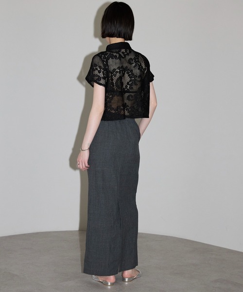 leimn（レイムン）の「【レースハーフスリーブシャツ】（シャツ/ブラウス・レディース・ホワイト/ブラック・FREE）」の12枚目の写真