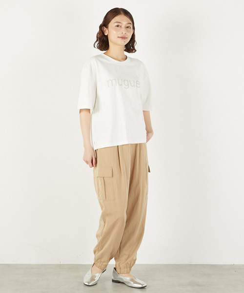 LOGEMENT DE CLAIRE(ロジュモンドクレール)の「【LOURMARIN】ロゴプリントコットンTシャツ(Tシャツ/カットソー・レディース・チャコールグレー/オフホワイト/ブラック・FREE)」の7枚目の写真