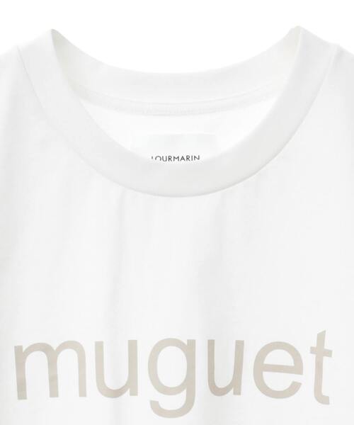 LOGEMENT DE CLAIRE(ロジュモンドクレール)の「【LOURMARIN】ロゴプリントコットンTシャツ(Tシャツ/カットソー・レディース・チャコールグレー/オフホワイト/ブラック・FREE)」の11枚目の写真