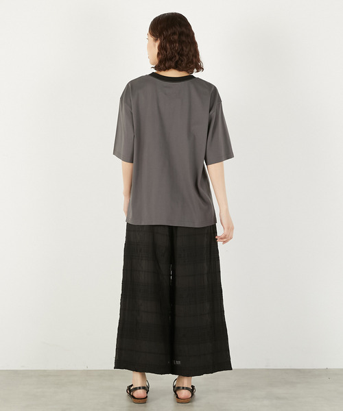 LOGEMENT DE CLAIRE(ロジュモンドクレール)の「【LOURMARIN】ロゴプリントコットンTシャツ(Tシャツ/カットソー・レディース・チャコールグレー/オフホワイト/ブラック・FREE)」の17枚目の写真