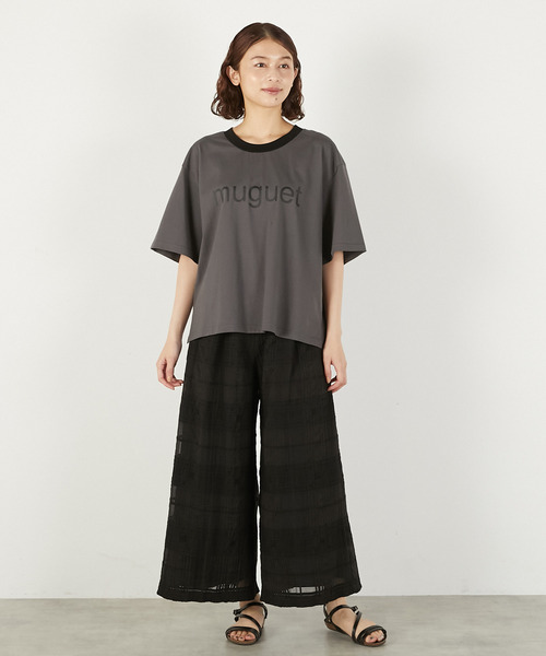 LOGEMENT DE CLAIRE(ロジュモンドクレール)の「【LOURMARIN】ロゴプリントコットンTシャツ(Tシャツ/カットソー・レディース・チャコールグレー/オフホワイト/ブラック・FREE)」の20枚目の写真