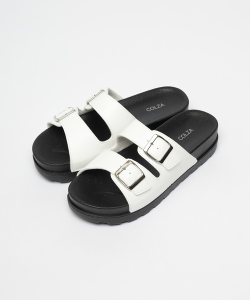 Honeys（ハニーズ）の「ダブルベルトサンダル（サンダル・レディース・ブラック系その他/ブラック/ホワイト・LL/S/M/L）」の16枚目の写真