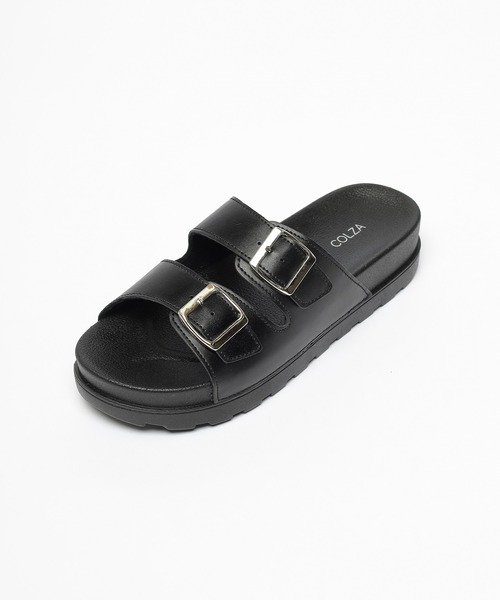 Honeys（ハニーズ）の「ダブルベルトサンダル（サンダル・レディース・ブラック系その他/ブラック/ホワイト・LL/S/M/L）」の20枚目の写真