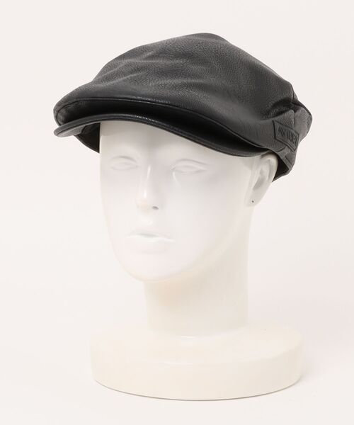 AVIREX（アヴィレックス）の「【78】【AVIREX】synthetic leather HUNTING CAP（ハンチング/ベレー帽・メンズ・ブラック/ブラウン・FREE）」の5枚目の写真