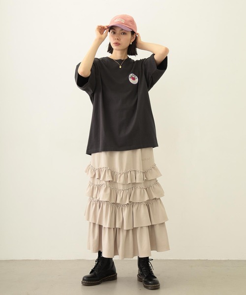 MILKFED.（ミルクフェド）の「CIRCLE STRAWBERRY LOGO S/S TEE（Tシャツ/カットソー・レディース・ライトピンク/オートミール/チャコール・M/L）」の5枚目の写真