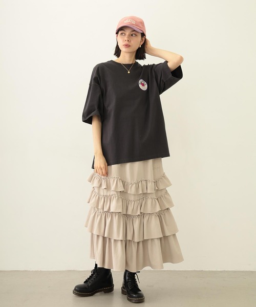 MILKFED.（ミルクフェド）の「CIRCLE STRAWBERRY LOGO S/S TEE（Tシャツ/カットソー・レディース・ライトピンク/オートミール/チャコール・M/L）」の6枚目の写真