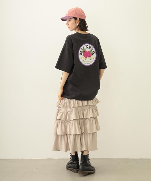 MILKFED.（ミルクフェド）の「CIRCLE STRAWBERRY LOGO S/S TEE（Tシャツ/カットソー・レディース・ライトピンク/オートミール/チャコール・M/L）」の9枚目の写真