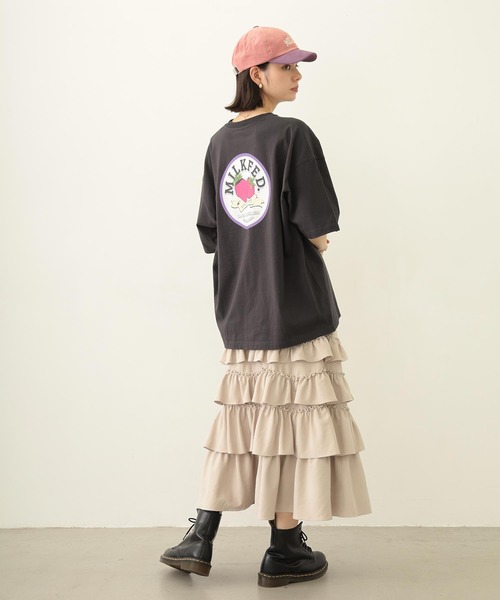MILKFED.（ミルクフェド）の「CIRCLE STRAWBERRY LOGO S/S TEE（Tシャツ/カットソー・レディース・ライトピンク/オートミール/チャコール・M/L）」の10枚目の写真