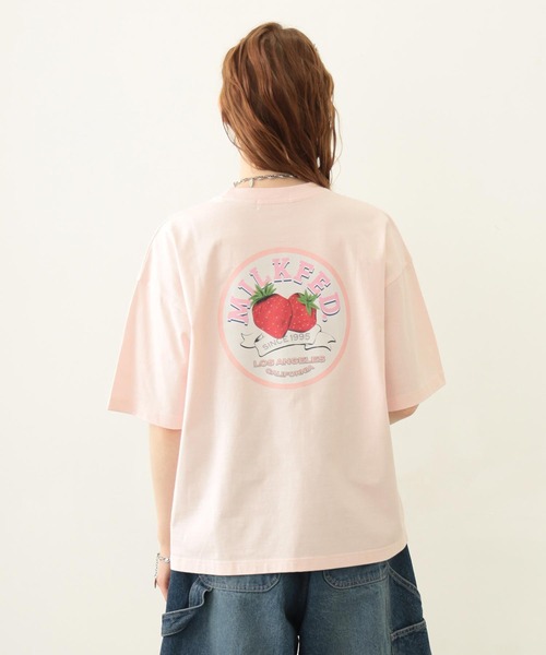 MILKFED.（ミルクフェド）の「CIRCLE STRAWBERRY LOGO S/S TEE（Tシャツ/カットソー・レディース・ライトピンク/オートミール/チャコール・M/L）」の11枚目の写真