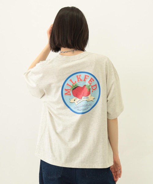 MILKFED.（ミルクフェド）の「CIRCLE STRAWBERRY LOGO S/S TEE（Tシャツ/カットソー・レディース・ライトピンク/オートミール/チャコール・M/L）」の17枚目の写真